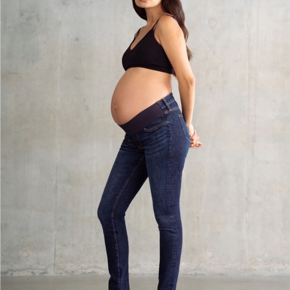 NWT Seraphine Maternity Organic Skinny Blue Jeans Size 8